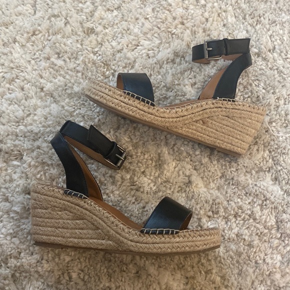 FARYL by farylrobin black sandal wedges size 6 - Picture 2 of 11